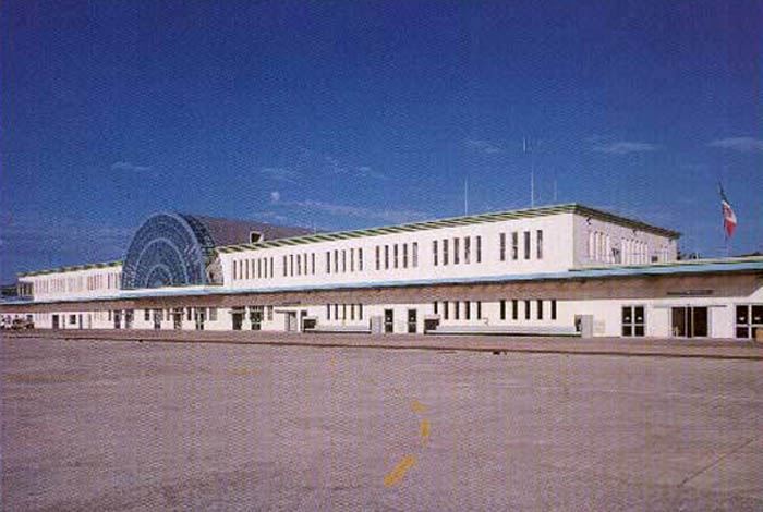 Exterior view of terminal from runway